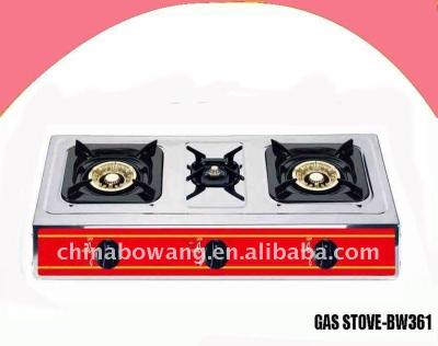 China Stainless Steel Tabletop Stainless Steel Gas Stove (3 Burner) for sale