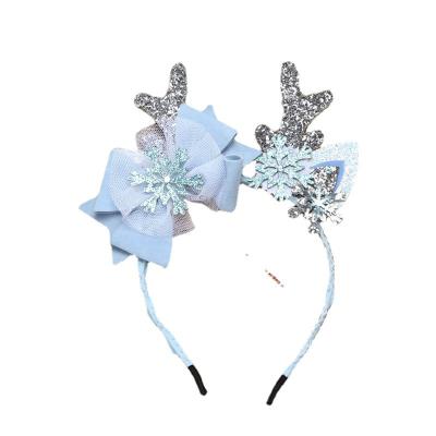 China Baby playing big creative head circle antler Christmas gift hair circle Christmas decorations flower head buckle for sale