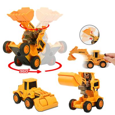 China Baby playing frontier children puzzle collision inertial deformation toy vehicle engineering deformation boy excavator model that for sale