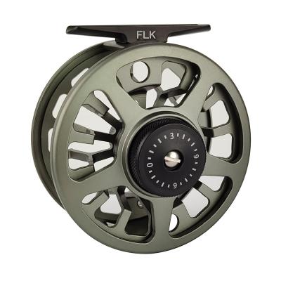 China Large Aluminum 3/5, 5/7, 7/9 gunsmoke matte CNC-I-FLK (B05) CNC Spindle Big Shaft Fly Fishing Freshwater Reel for sale