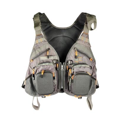 China Wholesale Polyester +mesh Multi Function Fly Fishing Vest With Breathable Backpack B06 for sale