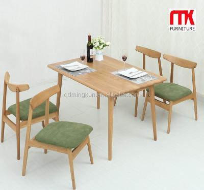 China Fashionable Korean Style White Oak Wood Solid Wood Dining Table in Natural Color for sale