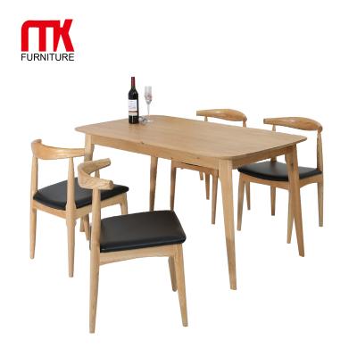 China Eco-friendly Wood Dining Room Furniture Set Modern Oak Dining Table Set Table and Chairs for sale