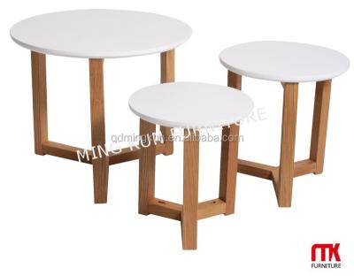 China Solid Wood Wooden Coffee Table Base Marble Glass Top Tables/Side/Nesting Table for sale