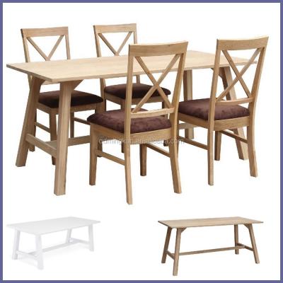 China Dining Set Dining Table and Dining Room Furniture China Manufacture Hand Craft Oak Wood Dining Chairs for sale