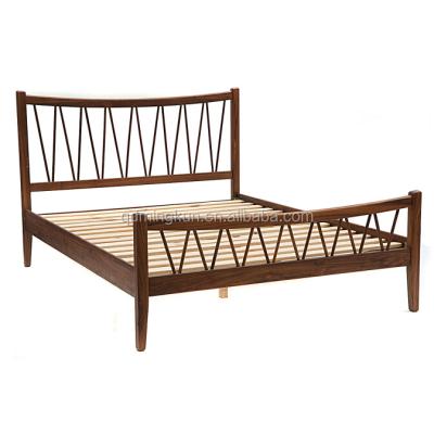 China Latest Solid Wood Modern Wooden Bed Designs With Low Price Qingdao Furniture for sale