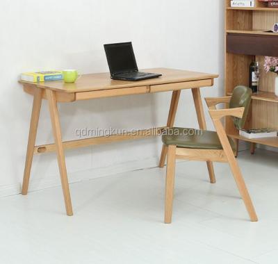 China PC Desk Modern Simple Style Solid Oak Wood Computing Table for sale