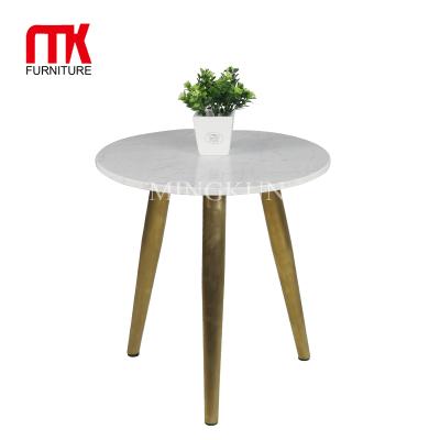 China Coffee table stainless steel hot sale marble top frame table,metal side marble table for sale