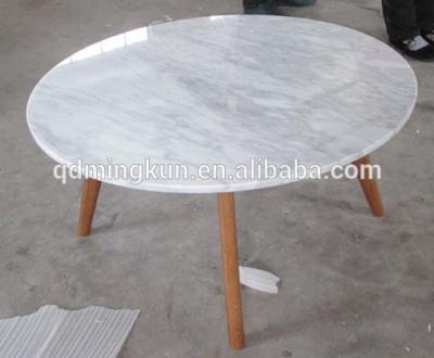 China Coffee Table Wood Leg Coffee Table With Marble Top for sale