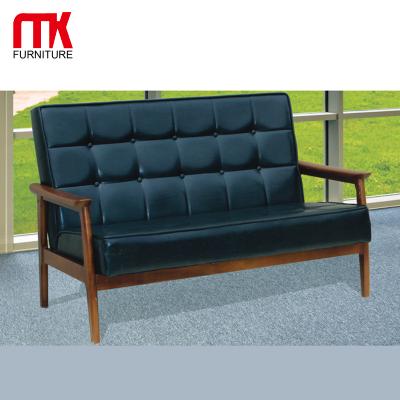 China 2018 Eco-friendly New Modern Design Leather Solid Wood Sofa Wood Sofa Sets for sale