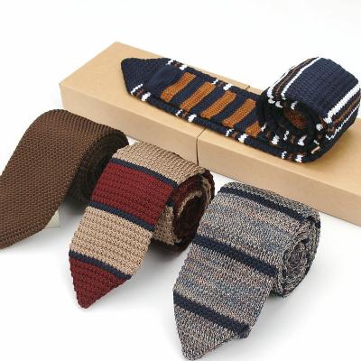 China Multicolor Men's Vintage 145cm*7cm Washable Casual Arrow End Knit Tie Knitted Neckties 145cm*7cm for sale