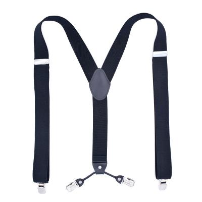 China Mens 4 Metal Clips Wide Heavy Duty Trouser Rack 3.5cm Y-Shape Suspenders For Wedding Formal Events 3.5cmX125cm for sale