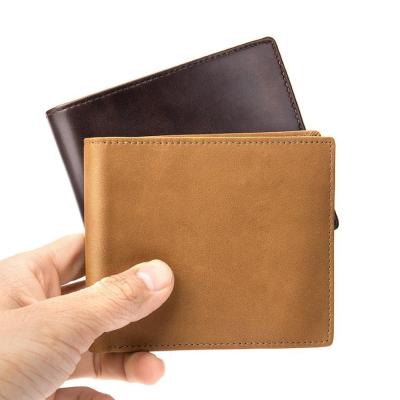 China RFID Men's Real Leather RFID Blocking Stylish Bifold Wallet for sale