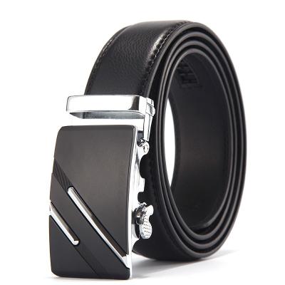 China Good Quality Male Automatic Belt Buckle Metal Cowhide Genuine Leather Luxury Belts For Men for sale