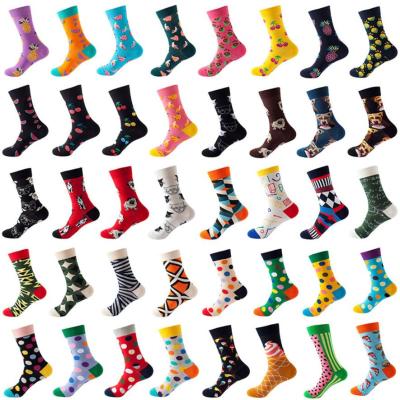 China Sporty High Quality Combed Cotton Novelty Skateboard Crew Socks Casual Food Long Pattern Tube Men Funny Happy Socks for sale