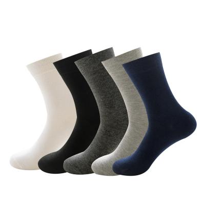 China Spring Sporty Breathable Winter Business Casual Warm Male Crew Socks Solid Color Cotton Socks for sale