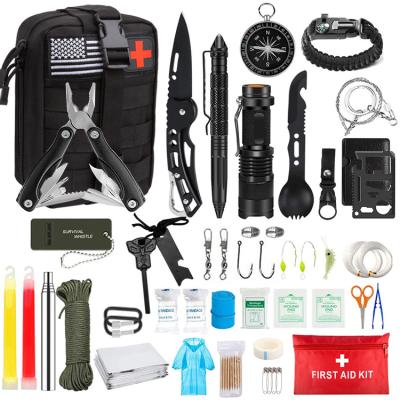 China Outdoor Tactical Survival Kit Survival Backpack Tool Camping Travel EDC First Aid Rescue Kit K22-4 for sale