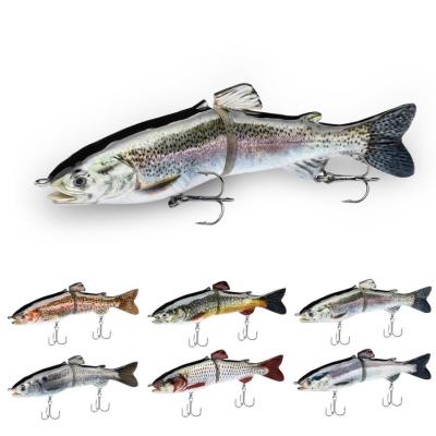 China Swimbaits Multi Jointed Bionic Swimming Freshwater Saltwater Bass Fishing Lure Slow Descent Lure Segment F01-2 for sale