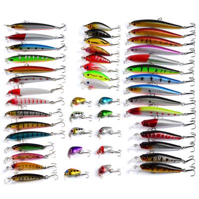 China 48Pcs/set Almighty Lure Set Wobbler Crankbaits Swimbait Mixed Fishing Minnow Hard Bait Spiners Carp Fishing Tackle F02-1 for sale