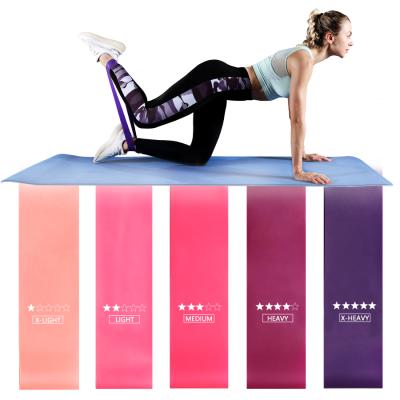 China Muti-function Training Gum Exerciser Gym Strength Resistance Bands Rubber Fitness Mini Bands Workout Pilates Sports Equipment for sale