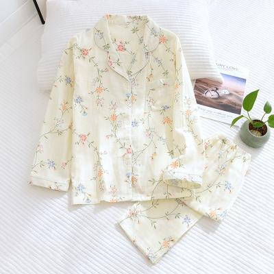 China Women Soft QUICK DRY Hot Selling Custom Printed Long Sleeve Ladies Sleepwear Tracksuit Set for sale