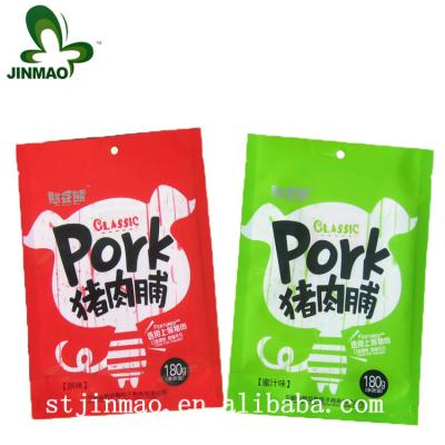 China New design moisture proof pork jerky packaging bag/aluminum foil stand up pouch/food packaging plastic bag for sale