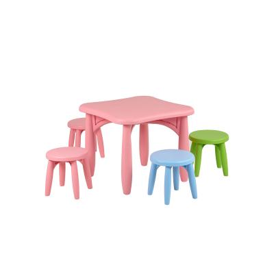 China Modern Kids Study Table Desk and Chair Kids Plastic Kindergarten Playroom Activity Table Preschool Furniture Set for sale