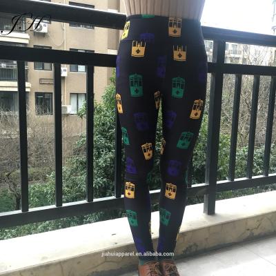 China Kids Adults Size New Orleans Mardi Gras Fleur de lis Cars Breathable High Leg Warmers for sale