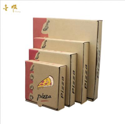 China Disposable Custom Printed Corrugated Kraft Paper Cardboard Pizza Packaging Box for sale