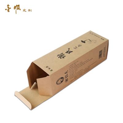 China Absinthe Recyclable Eco Friendly Biodegradable Kraft Paper Box Foldable Natural Brown Box for sale