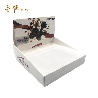 China Factory Price Disposable Corrugated Cardboard Earphone Paper Display Box for sale