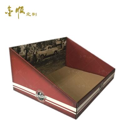 China Recycled Materials Wholesale Custom Small Cardboard Printed Corrugated Shelf Paper Retail Display Box Counter for sale