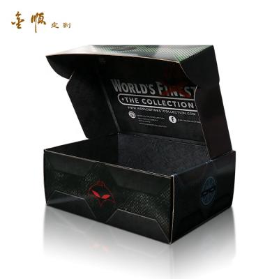 China Free Sample Logo Recyclable Custom Corrugated Pink Black Color Apparel Corrugated Mail Shipping Box for sale