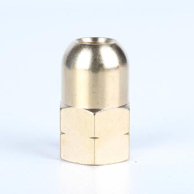 China Industry CNC Micro Machined Brass Gas Fittings Turned Brass Spare Parts Mechanical Components Gas Connectors Gas Fittings for sale