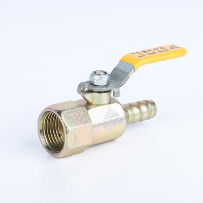 China Male Brass Hose Barb Nozzle Mini Gas Ball Valve Ball Valve Ball Valve Home Kitchen High Precision NPT Female X for sale