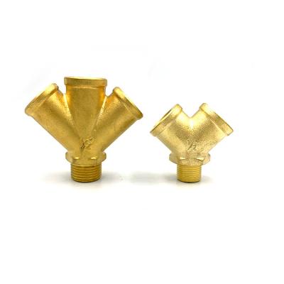 China Industry China Manufacturer Sanitary Pipe Brass Tee Tube Fittings 3 Way Fit Pipe Fitting For Pump Valve for sale