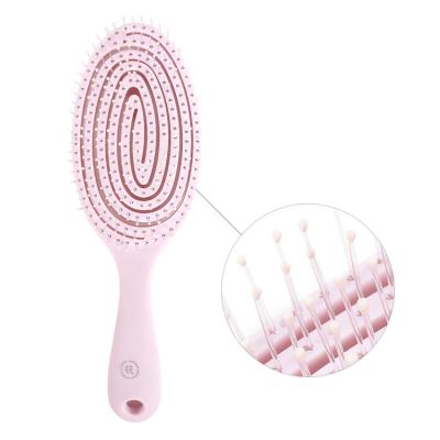 China Hot Selling Pink Color Detangling Hair Brush NEW Wholesale Comfortable Portable ABS Plastic Waterproof Eco-friendly Custom Massage for sale