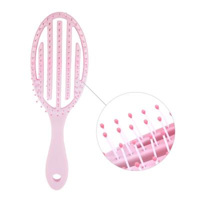 China Hot Selling Detangling Gradient Gradient Duct Brush Color Organic Detangler Natural Custom Hair Brush Eco-Friendly Detangler Hair Brush for sale