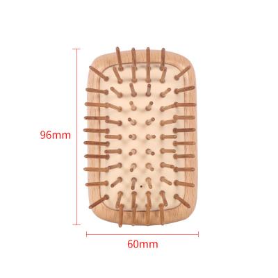 China Private Label Comfortable Small Size Wooden Hair Bristle Brush Scalp Detangling Head Massager for sale