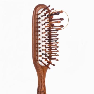 China 2021 Professional Bristles High Quality Ball-tipped Rosewood 5 Row Hair Brush Set For Hair Styling for sale