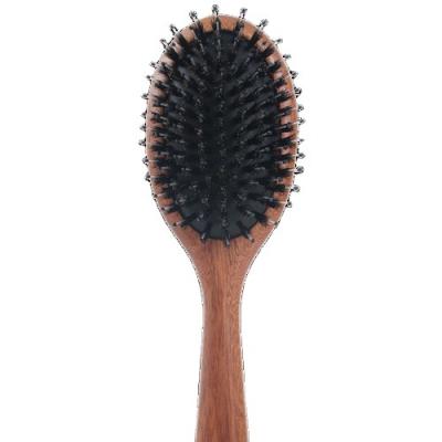 China Vamando Cushion Customized Hair Brush Private Label Wholesale Detangling Wood Paddle Nylon Boar Bristle Natural Hair Brush for sale