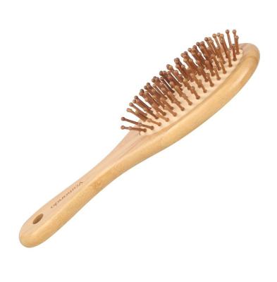 China Natural Bombo Air Bristle Paddle Bamboo Wooden Edge Wooden Hair Brush Ball-Tilted Hair Brush for sale