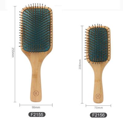 China Ball-tilted stiffens 2021 New High Quality Bamboo Wood Portable Hair Massage Cushion Brush Hair Comb for sale