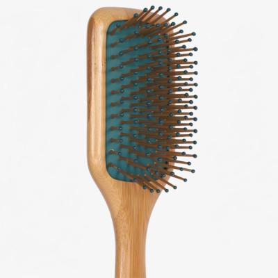 China High Quality Custom Made Hair Brush Ball-Tipped Bristle Personal Care Bamboo Handle Portable Hair Growth Brush for sale