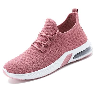 China Anti-Slippery Running Shoes Lady Lace Up Comfortable Flat Sneakers Jogging Shoes Woman Sports Shoes for sale