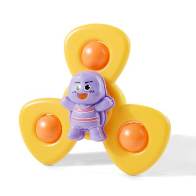 China Safety Baby Toys Cute Cartoon Insects Suction Cup Spinner Bath Toys For Kids Baby Rattle Toy for sale