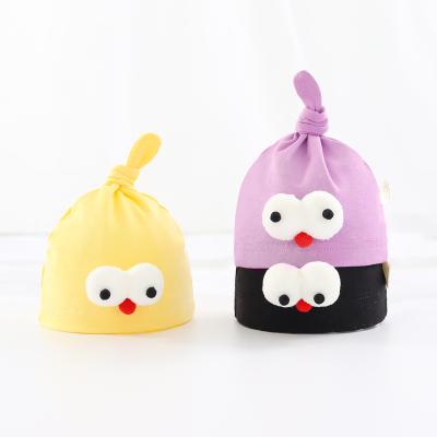 China DecorateÂ   Factory direct newborn soft knotted cotton big eyes hat cartoon baby caps baby sweater hats for sale