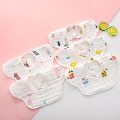 China Bib Cotton Antibacterial Colorful Printed Baby Bibs 100% Waterproof Flower To Burp Organic Cloth Products Shirt Sleeve Bibs for sale