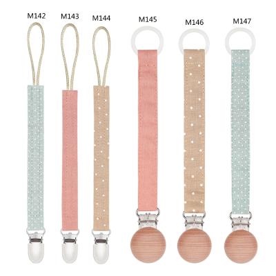 China BPA Free Unisex Cloth Clip Baby Pacifier Clip Baby Boy Girl Denim Cloth Pacifier Holder Clip for sale