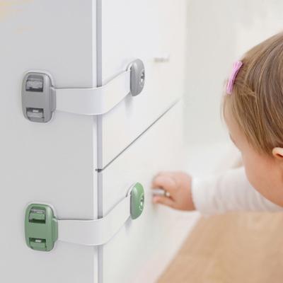 China Cabinet Doors Child Baby Safety ABS Child Lock Child Safety Lock Door Stopper Castle Drawer Cabinet Toilet Fridge Infant Safety for sale